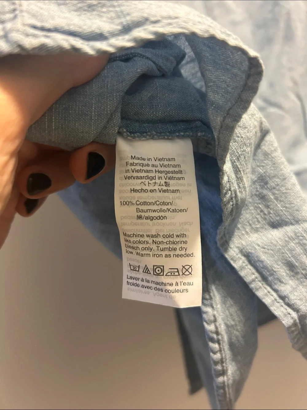 J. Crew Light Blue Chambray Button-Down Shirt - Medium, NWOT